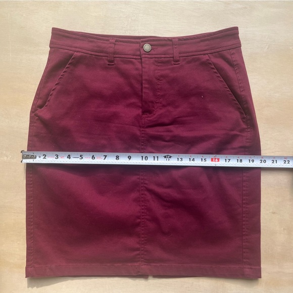Women’s maroon red casual denim skirt size 10 office work business 41 hawthorn - Picture 10 of 12